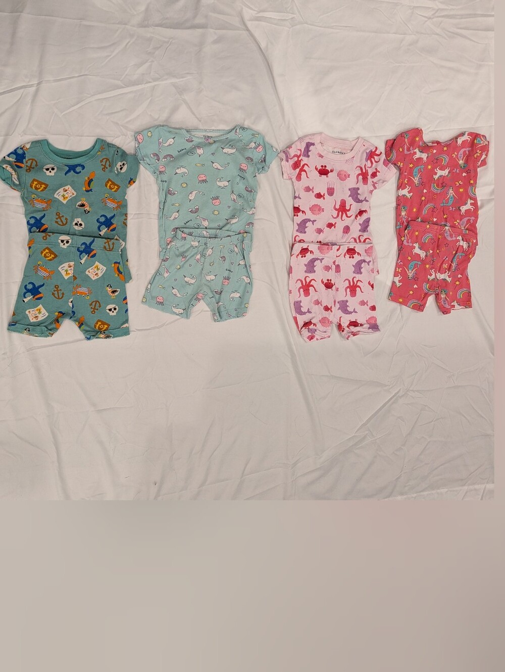 Toddler Girl Summer Pajama Set Bundle 2T